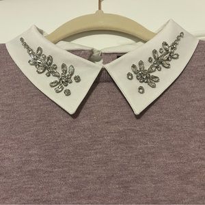 Milano Light purple collared detailed sweater size S.